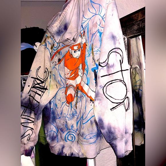 Hoody japanese ๐ stop snitching anime oversized xl (xxl) hoodie NWOT TIE dye - Picture 17 of 17